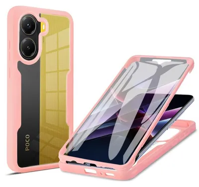Produktbild von Techsuit ColorVerse 360 Series + Screen Protector 360° Hülle mit Glas für Xiaomi Poco X7 Pro – pink