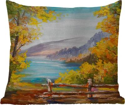 Produktbild von MuchoWow® Outdoor Kissen - Malerei - Ölgemälde - Pflanzen - Natur - 60x60 cm - Wetterfest - Lounge Kissen - Dekoration - Schlaf Kissen