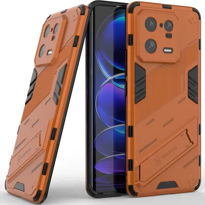 Produktbild von Armor Hülle für Xiaomi 13 Pro, Hybrid PC TPU Bumper Stoßfestes Schutzhülle mit Standfunktion Weiß