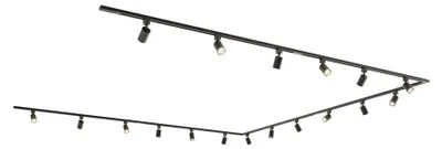 Produktbild von hoftronic LED Schienensystem Paket U-Form 6 x 1,5 m 18 Strahler Schwarz IP20