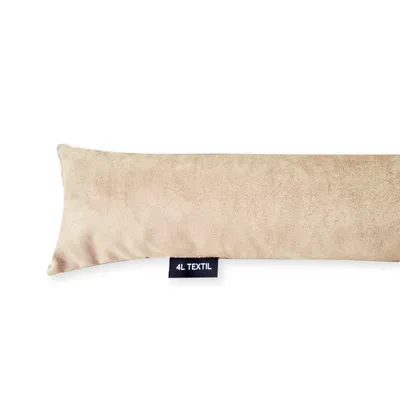 Produktbild von 4L Textil Zugluftstopper Durchzugstopper Windstopper für Türen und Fenster Luftzugstopper für Tür Türschlange Türrolle Samt-Imitat (100 cm, Beige (Samt)