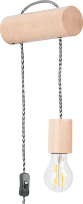 Produktbild von Wandleuchte NIMBI E27 mit Schalter 1xE27 15W Holz 55x19x6cm Sollux Lighting
