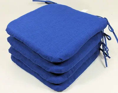 Produktbild von Rattani Sitzkissen Stuhlkissen Billy 40 x 40 cm dunkel blau, Set 4