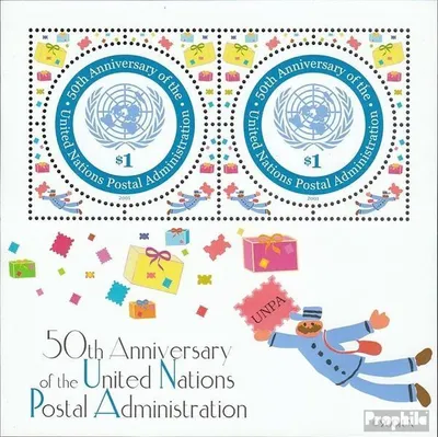 Produktbild von Briefmarken UNO - New York 2001 Mi Block21 (kompl.Ausg.) FDC 50 Jahre Postverwaltung