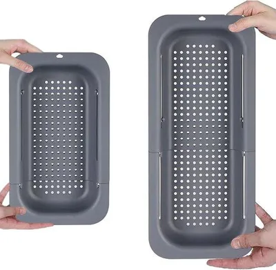 Zdjęcie produktu dla Wyjmowane sitko do zlewu – idealne do mycia warzyw i owoców – pojedyncze – wielokolorowe
