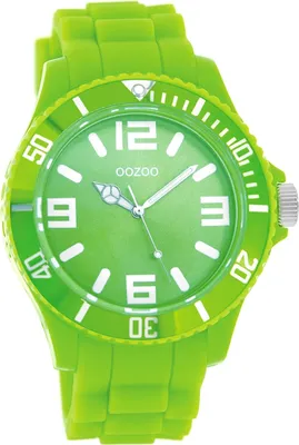 Produktbild von Oozoo Armbanduhr grün Silikon Vintage Series Damen-Herren Analog-Quarzuhr UOC4178A