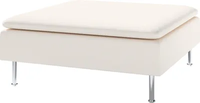 Produktbild von Dekoria Bezug für Söderhamn Fußhocker, hellbeige, 93 x 93 x 40