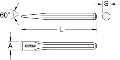 Immagine prodotto di KS Tools Electricians chisel, 8-edged, 14x200mm 1620262