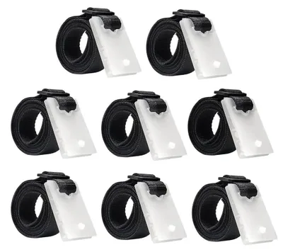 Produktbild von Solidchoice – 8 Stück Befestigungsbänder für Schwimmbäder – Set mit Ösen und Klemmen