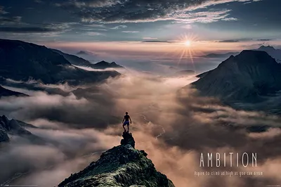 Immagine prodotto di Poster motivazionale - Ambizione + 1 poster in formato 61x91,5cm