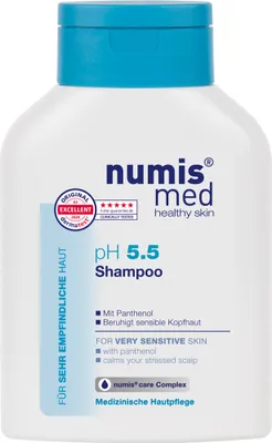 Produktbild von numis med Haar Shampoo ph 5.5 - Hautberuhigendes Haarshampoo für sehr empfindliche & sensible Haut 1x 200 ml