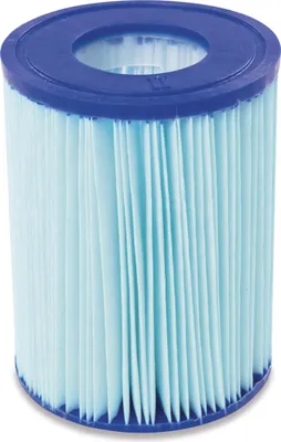 A close-up studio shot of a cylindrical water filter cartridge.