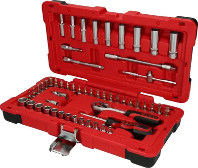 Zdjęcie produktu dla KS TOOLS Zestaw kluczy nasadowych 1/4", 54 części ( 951.0654 )