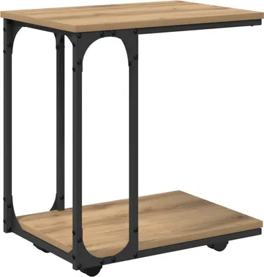 Zdjęcie produktu dla vidaXL Stolik boczny dębowy Artisan 50 x 35 x 55,5 cm materiał drewnopochodny