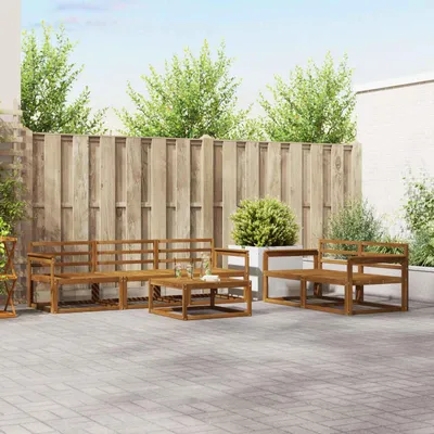 Produktbild von Outdoor-Sofagarnitur - VIDAXL - Terrassen-Sofa - 6 pcs - Natur Massivholz Akazie