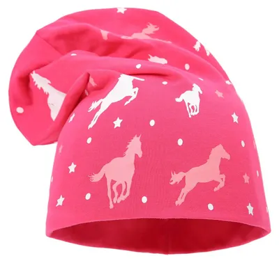 Produktbild von Leoberg Kinder Beanie Mütze Mädchen Jungen - Uni Kinderbeanie in 103134-Pink-17