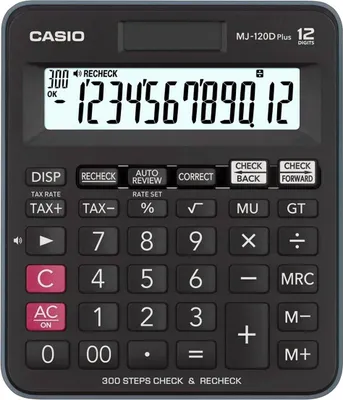A top-down view of a Casio calculator.