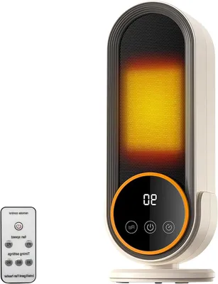Immagine prodotto di Stufetta ventilata - Piccolo riscaldatore - Riscaldamento supplementare rapido - Modello a basso consumo energetico - 10 x 10 x 10 cm - Bianco