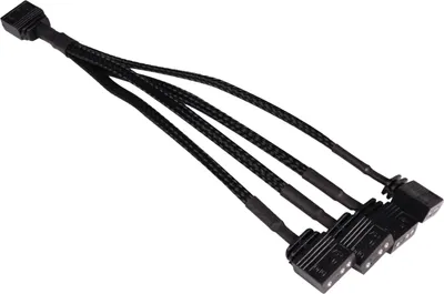 Immagine prodotto di Alphacool 4250197187107 Alphacool Y-Splitter aRGB da 3 pin a 4x 3 pin, Y-Splitter, nero