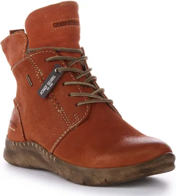 Produktbild von Josef Seibel Conny 53 Frauen Schnürung Leder Stiefelette Mit Seite Reißverschluss Tan – undefined / Bräunen