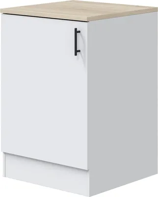 Produktbild von Dmora Küchenschrank Fombio 60x60x90h cm Weiß Einlegeboden Türen