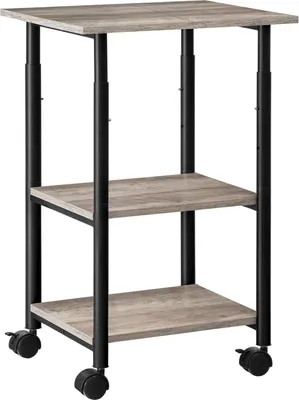 Immagine prodotto di Tavolo per stampanti HOOBRO con ruote bloccabili, 3 livelli, regolabile in altezza, 48,5 x 40 x 67 cm