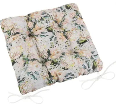 Obrázok produktu pre Prešívaný vankúš na sedenie EMA - 40x40 cm - krémový