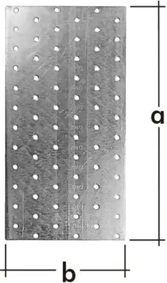 Zdjęcie produktu dla Płyta perforowana 500 x 100 x 2,00 mm Łącznik płaski Ocynkowany łącznik drewniany