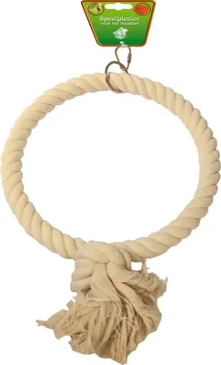 Produktbild von Robustes Zerrspielzeug: Seilring aus Baumwolle für Haustiere, 21 cm Durchmesser