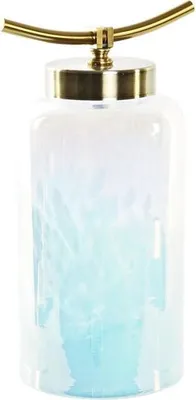 Produktbild von Vase DKD Home Decor Blau Gold Metall Kristall Mediterraner 19 x 15 x 33 cm