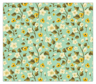 Produktbild von Spritzschutz Herdabdeckplatte Schneidebrett aus Glas Florales Muster 1-Teilig (60x52cm)