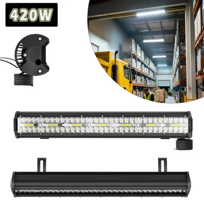 Obrázok produktu pre YARDIN, 420W LED pracovné svetlo, 6000K, studená biela, stupeň krytia IP67 (odolné voči prachu a vode), robustné hliníkové univerzálne osvetlenie pre vozidlá