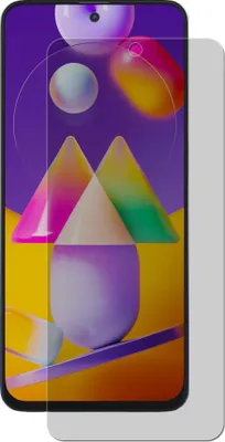 A screen protector is shown on top of a smartphone display.