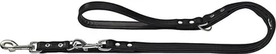 Produktbild von Hunter Verstellbare Führleine Basic, Hund, Trainingsleine, Schwarz, Band, Einfarbig, Leder