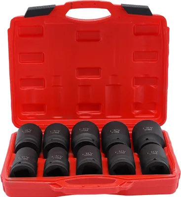 Produktbild von Schlagschrauber Nüsse Satz schlagnuss Kraftnüsse Nuss Set LKW 10PCS 24mm bis 46mm