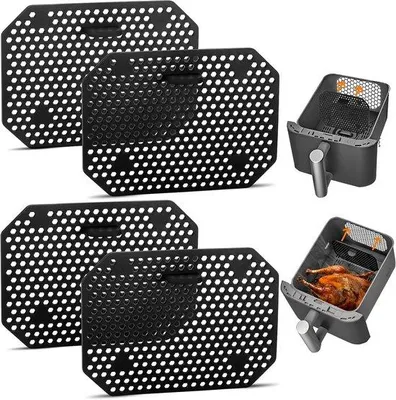 Produktbild von Silikon-Grillmatte für Airfryer - 4er Set - wiederverwendbar