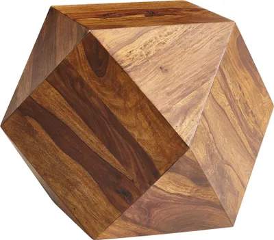 Produktbild von Couchtisch 57 x 42,5 x 57 cm Sheesham Massivholz Sofatisch Modern | Wohnzimmertisch in Diamantform | Holztisch Massiv Wohnzimmer | Echtholz Tisch