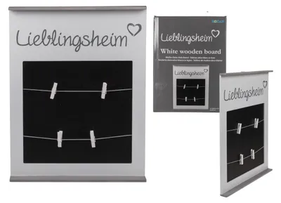 Produktbild von Holzboard Lieblingsheim weiß 30x40cm