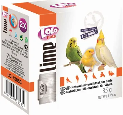 Produktbild von LOLO PETS LOLO LINE - NATURAL lime cube - für Papageien 35g
