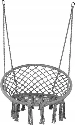 Produktbild von Potenza Hängesessel Puerta Hängestuhl, Hängesitz bis 120 kg Handgefertigt aus Baumwolle Hängematte Schaukelstuhl