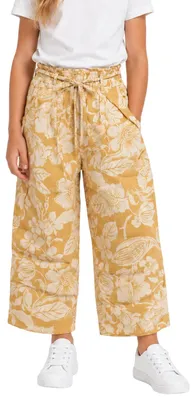Immagine prodotto di Pantaloni lunghi a fiori, modello ampio, per bambina, marca Zara, taglia 116, colore giallo