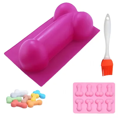 2er-Set Silikon-Backformen, lustige Kuchenform, 3D-Form, 27,5 x 16,5 cm