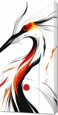 Produktbild von Bild 50x100cm Storch