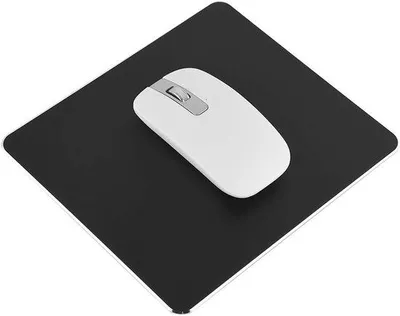 Produktbild von Aluminium-Mauspad, beidseitig, ultradünn, wasserdicht, rutschfest, Metall-Mauspad, präzise, für Gaming, Zuhause und Büro, schwarz