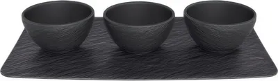 Produktbild von Villeroy und Boch Manufacture Rock Dipschalen 4er Set Villeroy & Boch
