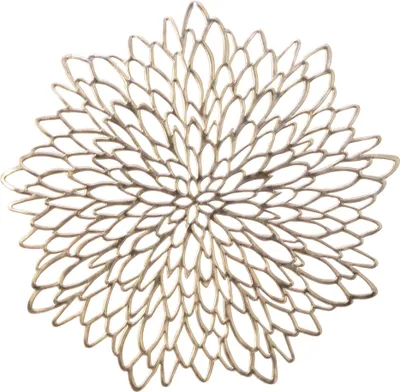 Produktbild von Tischset Blüte 38cm Kunststoff 1 Stück Champagner