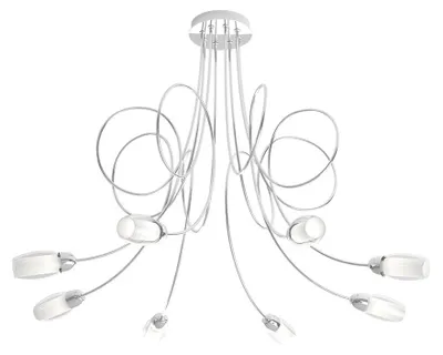 Produktbild von Zeitgenössische Deckenleuchte Gefühlsnetz Metall Chrom Klarglas 8 Lichter G9