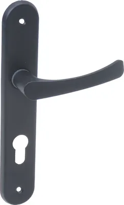 Produktbild von Aqbau® Türdrückerset Langschild Schwarz | Türdrücker | Türklinke | Türgriffe | Türbeschlag VL (PZ Profilzylinder)