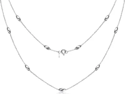 Produktbild von SILBERKETTEN STORE Ankerkette 1,4mm mit Oliven - 925 Silber, in vielen Längen verfügbar - 45cm