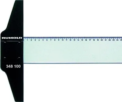 Produktbild von Zeichenschiene MXF Acryl 100 cm mit Teilung.